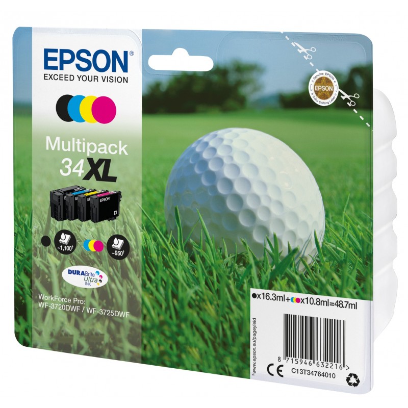 Epson C13T34764020 Negro, Cian, Magenta, Amarillo C13T34764020