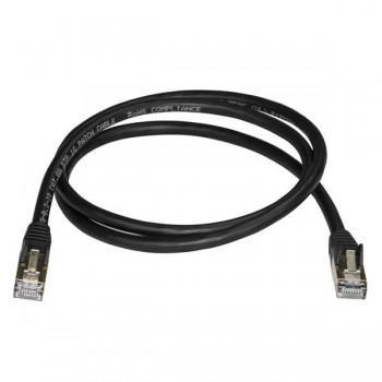 StarTech.com Cable de 1m de Red Ethernet RJ45 Cat6a Blindado STP - Cable sin Enganche Snagless - Neg 6ASPAT1MBK