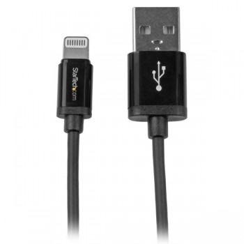 StarTech.com Cable 15cm Lightning 8 Pin a USB A 2.0 para Apple iPod iPhone 5 iPad - Negro, 90 mm, 21 USBLT15CMB