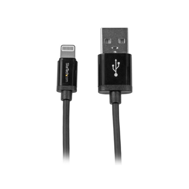 StarTech.com Cable 15cm Lightning 8 Pin a USB A 2.0 para Apple iPod iPhone 5 iPad - Negro, 90 mm, 21 USBLT15CMB