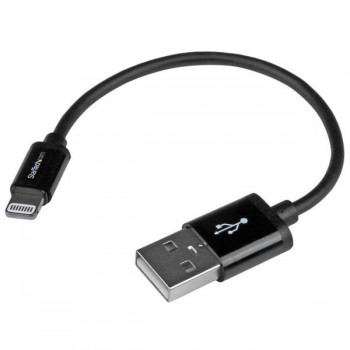 StarTech.com Cable 15cm Lightning 8 Pin a USB A 2.0 para Apple iPod iPhone 5 iPad - Negro, 90 mm, 21 USBLT15CMB