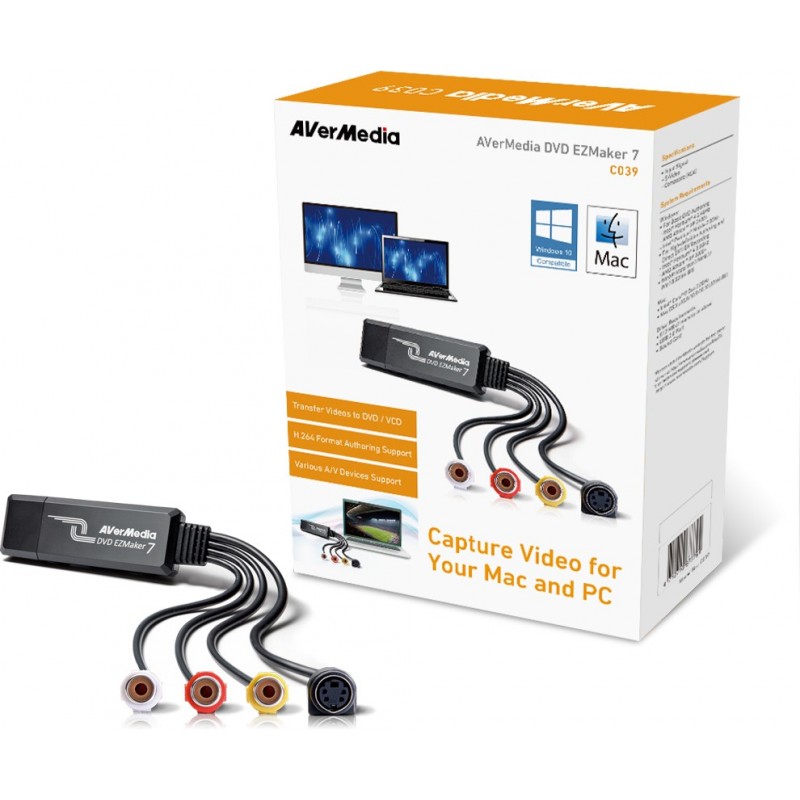 AVERMEDIA CAPTURADORA DVD EZ MAKER USB (reacondicionado) 61C039XX00BH
