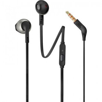 JBL T205 auriculares para móvil Binaural Dentro de oído Negro JBLT205BLK