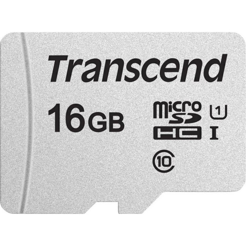 Transcend microSDHC 300S 16GB, 16 GB, MicroSDHC, Class 10, NAND, 95 MB s, Grey TS16GUSD300S-A