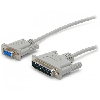 StarTech.com Cable de 3m de módem nulo serie cruzado DB9 hembra a DB25 macho, 12,4 cm, 17 mm, 216 mm SCNM925FM