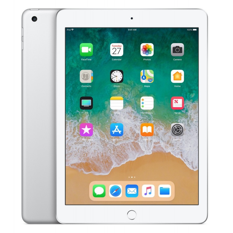 Apple iPad, 24,6 cm (9.7"), 2048 x 1536 Pixeles, 128 GB, iOS 11, 469 g, Plata MR7K2TY A