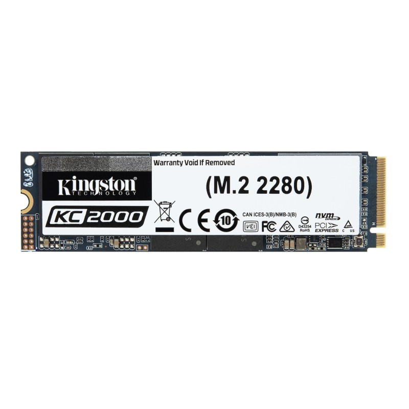 Kingston Technology KC2000 M.2 500 GB PCI Express 3.0 3D TLC NVMe SKC2000M8 500G