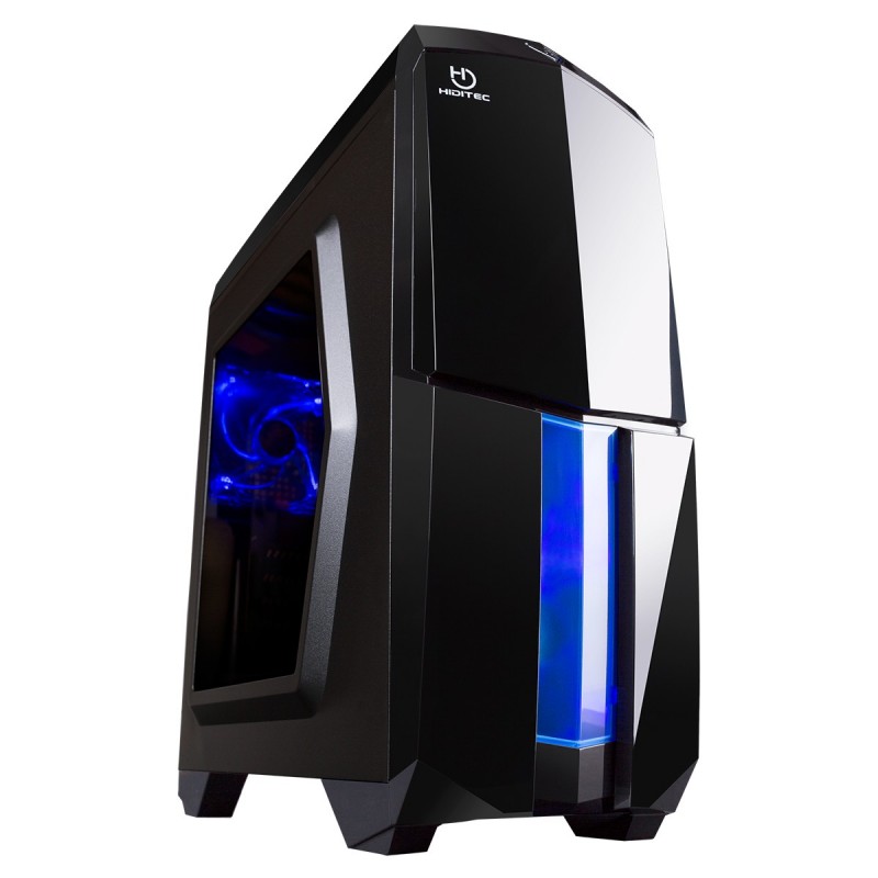 CAJA SEMITORRE GAMING HIDITEC NG-X1 BLACK CARD READER USB 3.0 SIN FUENTE DE ALIMENTACION CHA010004