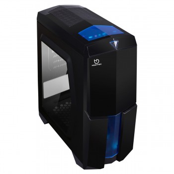 CAJA SEMITORRE GAMING HIDITEC NG-X1 BLACK CARD READER USB 3.0 SIN FUENTE DE ALIMENTACION CHA010004