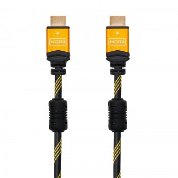 Nanocable CABLE HDMI V1.4 (ALTA VELOCIDAD   HEC) CON FERRITA A M-A M ORO 1.0 M, HDMI, HDMI, Masculin 10.15.1601