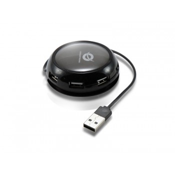 HUB 7 PUERTOS CONCEPTRONIC CS7USB2 ROUND SHAPE USB2.0 480MBPS NEGRO C05-112