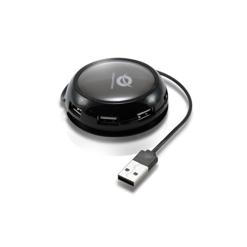 HUB 7 PUERTOS CONCEPTRONIC CS7USB2 ROUND SHAPE USB2.0 480MBPS NEGRO C05-112