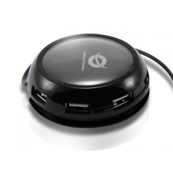 HUB 7 PUERTOS CONCEPTRONIC CS7USB2 ROUND SHAPE USB2.0 480MBPS NEGRO C05-112