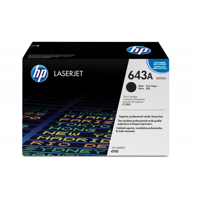 Cartucho de toner original LaserJet HP 643A negro Q5950A