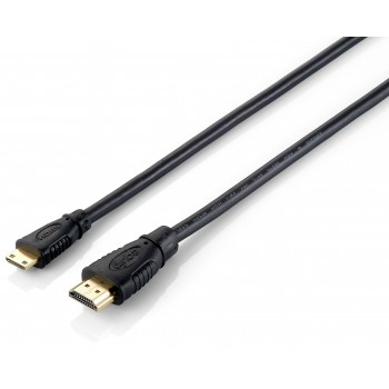 Equip HDMI Mini-HDMI 2.0m, HDMI, Mini-HDMI, Masculino, Masculino, Derecho, Derecho 119307
