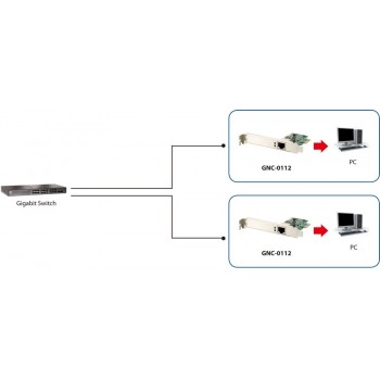 LEVEL ONE Tarjeta Gigabit Ethernet PCIe PCI-E Ethernet GNC-0112