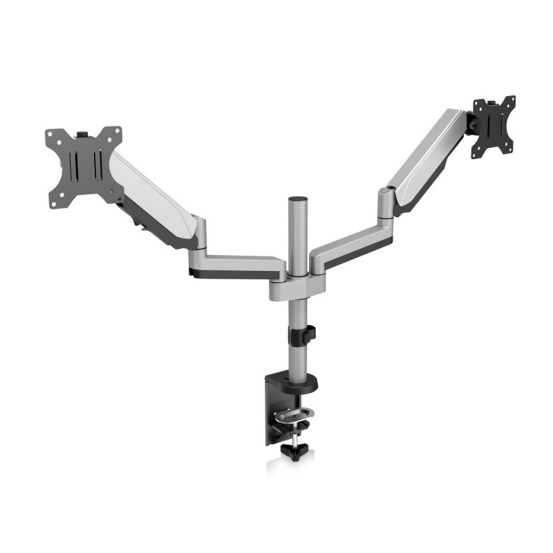 V7 Soporte para monitores con ajuste manual doble, Abrazadera, 8 kg, 43,2 cm (17"), 81,3 cm (32"), 1 DM1DTA-1E