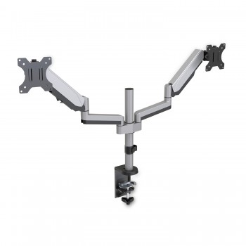 V7 Soporte para monitores con ajuste manual doble, Abrazadera, 8 kg, 43,2 cm (17"), 81,3 cm (32"), 1 DM1DTA-1E