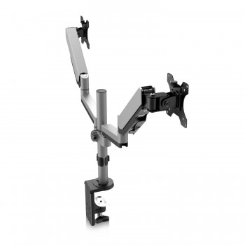 V7 Soporte para monitores con ajuste manual doble, Abrazadera, 8 kg, 43,2 cm (17"), 81,3 cm (32"), 1 DM1DTA-1E