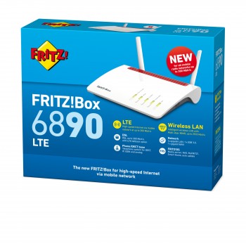 FRITZ BY AVM FRITZ!Box 6890 LTE International cableado 4 puertos RJ-45 10,100,1000 Negro, Rojo, Bla 20002818