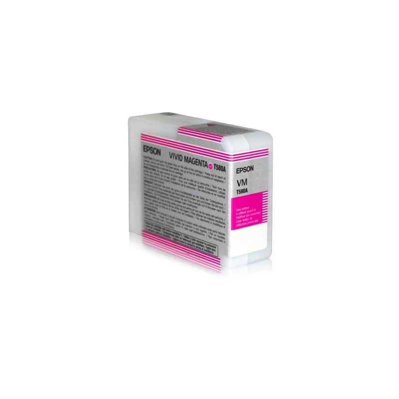 Cartucho Epson T580A00 magenta vivo C13T580A00