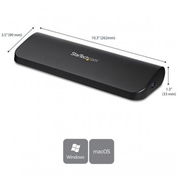 StarTech.com Estación de Conexión Docking Station  USB3SDOCKHDV