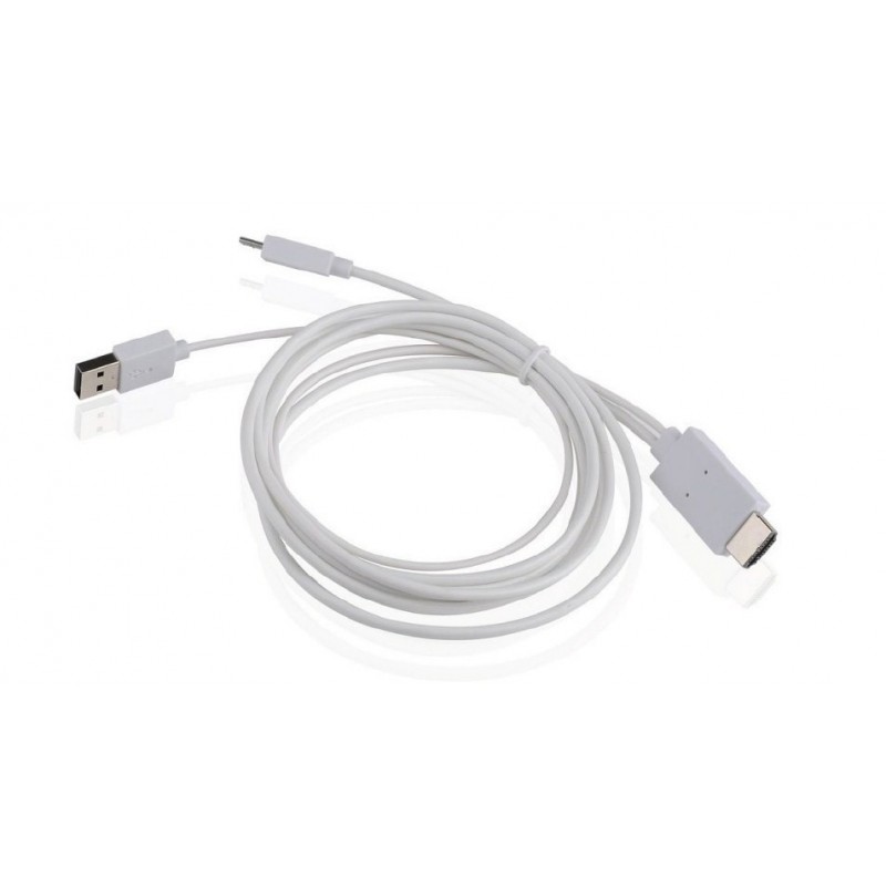 Adapatador MHL 1.0 A HDMI APPROX APPC23 - Conectormicro USB (IN)   HDMI (OUT) - Video - Audio - Alim
