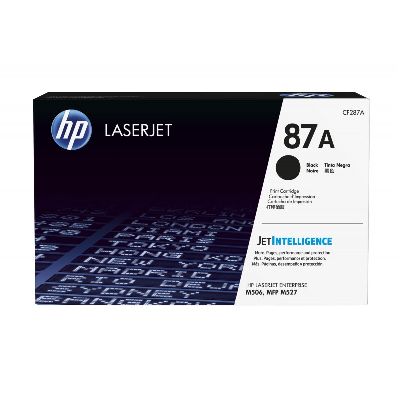 Cartucho de toner original LaserJet HP 87A negro CF287A