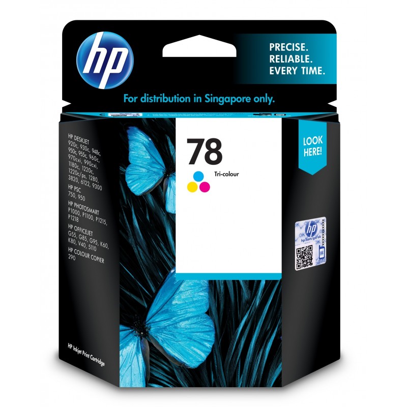 Cartucho de tinta original HP 78 tri-color C6578D