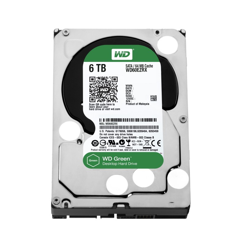 (Reacondicionado) WD Green WD60EZRX - Disco duro - 6 TB - interno -