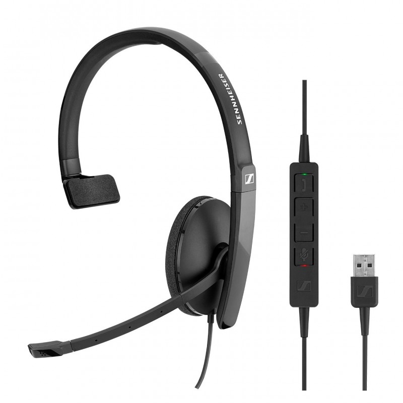 Sennheiser SC 130 - SC 100 series - auricular - en oreja - cableado - USB - negro 508314