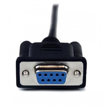StarTech.com Cable 2m Módem Nulo Null Serie Serial DB9 Hembra a Macho - Negro, 125 mm, 20 mm SCNM9FM2MBK