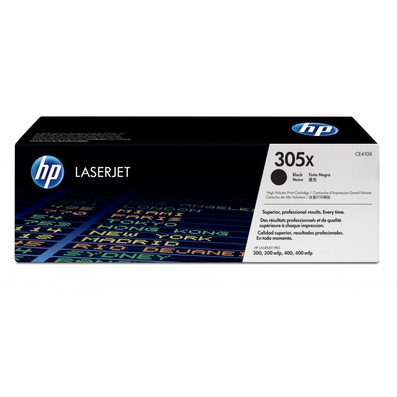 Cartucho de toner original LaserJet HP 305X de alta capacidad negro CE410X