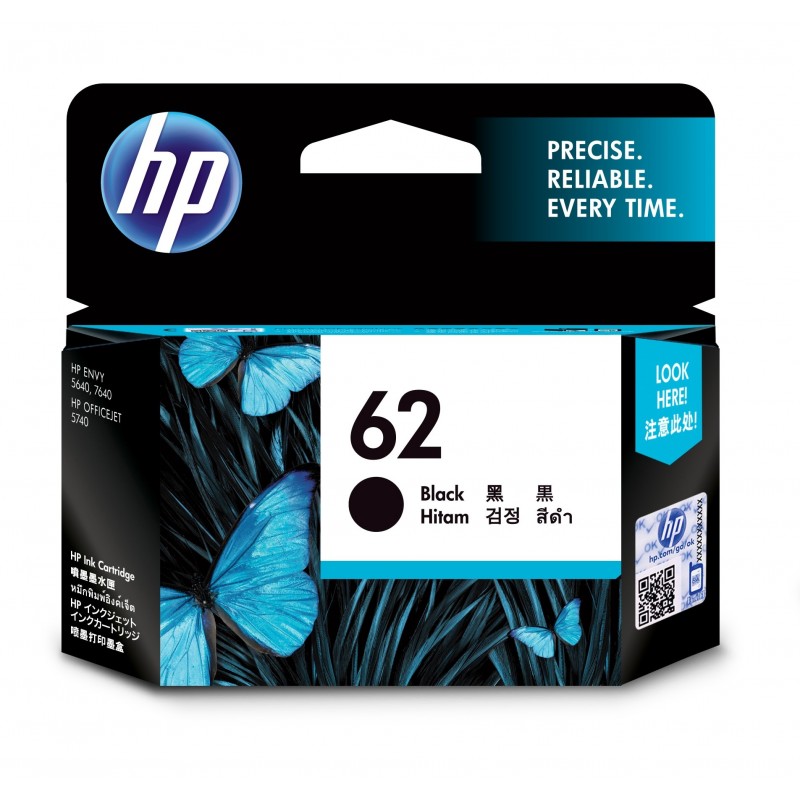 Cartucho de tinta original 62 negro AC2P04AE