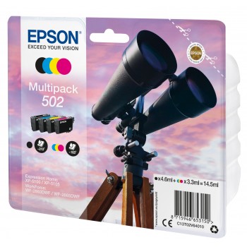 Epson 502 Negro, Cian, Magenta, Amarillo C13T02V64010