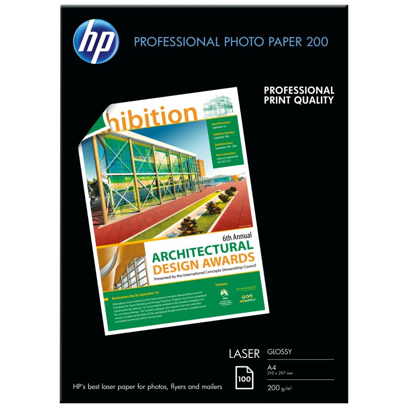 HP Paper Pro Laser Gloss A4 100sh 200gsm CG966A