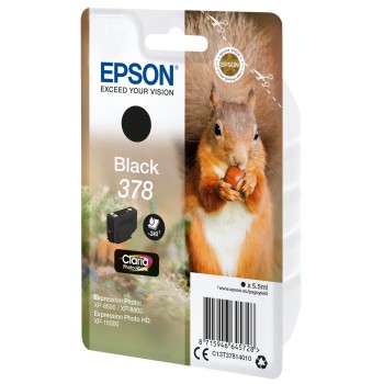Singlepack Black 378 Claria Photo HD Ink C13T37814020