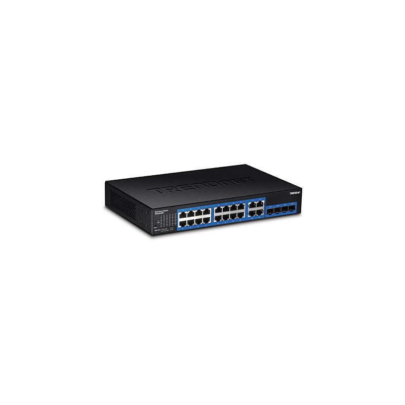 TRENDNET TEG-204WS 16 puertos RJ-45 Negro, Azul TEG-204WS
