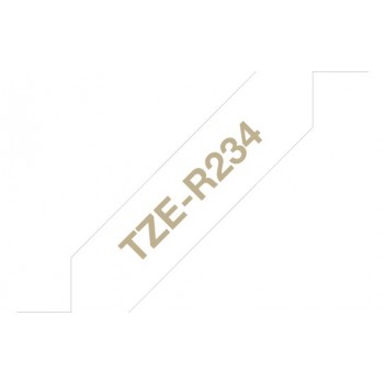 Brother TZE-R234, Oro sobre blanco, TZe, Negro, Transferencia térmica, Brother, PT-1000 GL-100 GL-20 TZER234