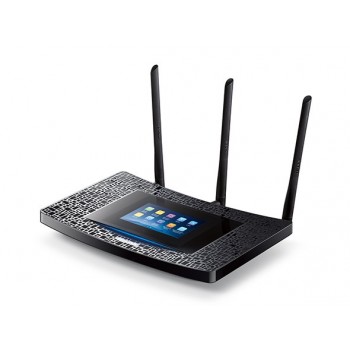 TP-LINK RE590T Network transmitter 3 antenas wifi Negro RE590T