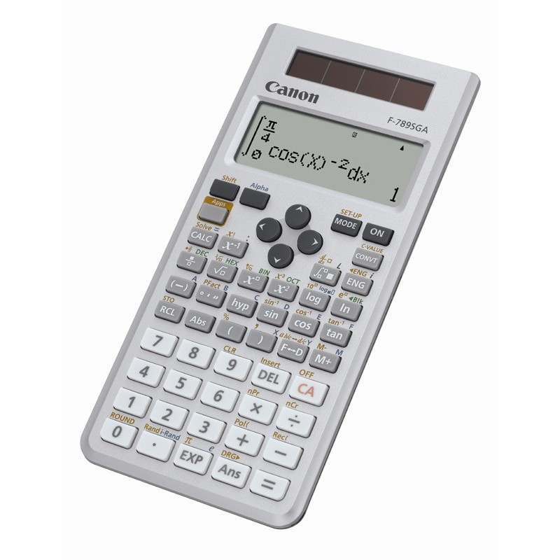 Canon F-789SGA, Bolsillo, Pantalla de calculadora, 18 dígitos, 1 líneas, Batería Solar, Gris 6467B001