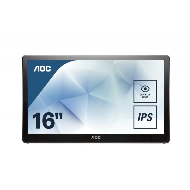 AOC Style-line I1659FWUX pantalla para PC 39,6 cm (15.6") Full HD LCD Plana Mate Black