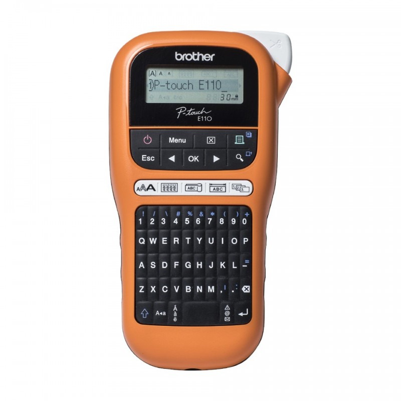 Brother PT-E110VP, Térmica directa, 180 x 180 DPI, 20 mm s, 9 mm, 1,2 cm, Centro, Izquierda PTE110VPUR1