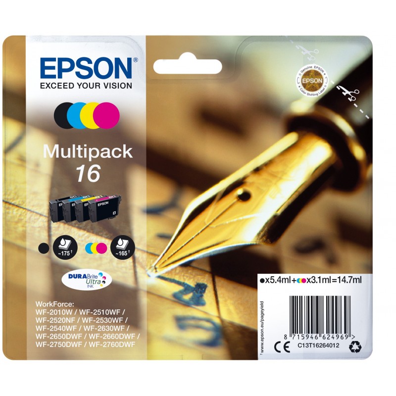 Epson C13T16264022 Negro, Cian, Magenta, Amarillo C13T16264022