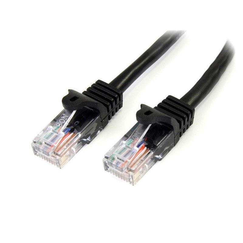 StarTech.com 45PAT5MBK, 5 m, Cat5e, U UTP (UTP), RJ-45, RJ-45, Negro