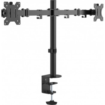 Vision VFM-DPD Monitor Desk Post - Montaje en el escritorio para 2 pantallas LCD - acero - negro -  VFM-DPD2B