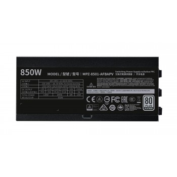 Cooler Master V850 Platinum, 850 W, 100 - 240 V, 50 - 60 Hz, 6 - 12 A, Activo, 130 W MPZ-8501-AFBAPV-EU