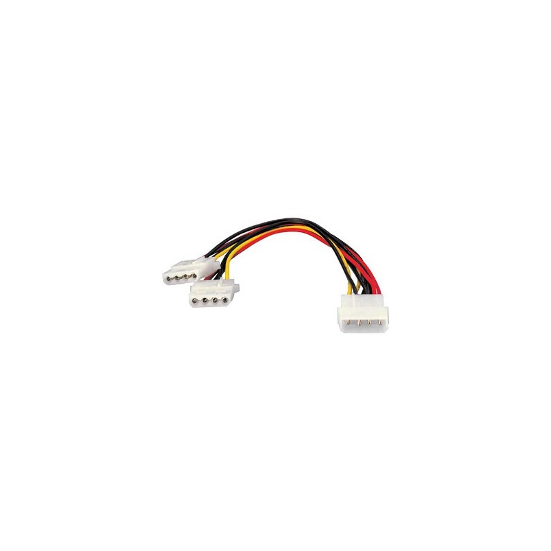 Equip 112030, 0,2 m, Molex (4-pin), 2 x Molex (4-pin), Macho Hembra, Derecho, Derecho