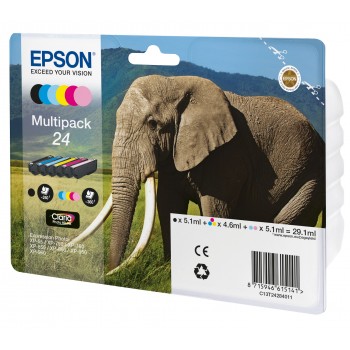 Epson C13T24284011 Negro, Cian, Cian claro, Magenta claro, Magenta, Amarillo C13T24284011