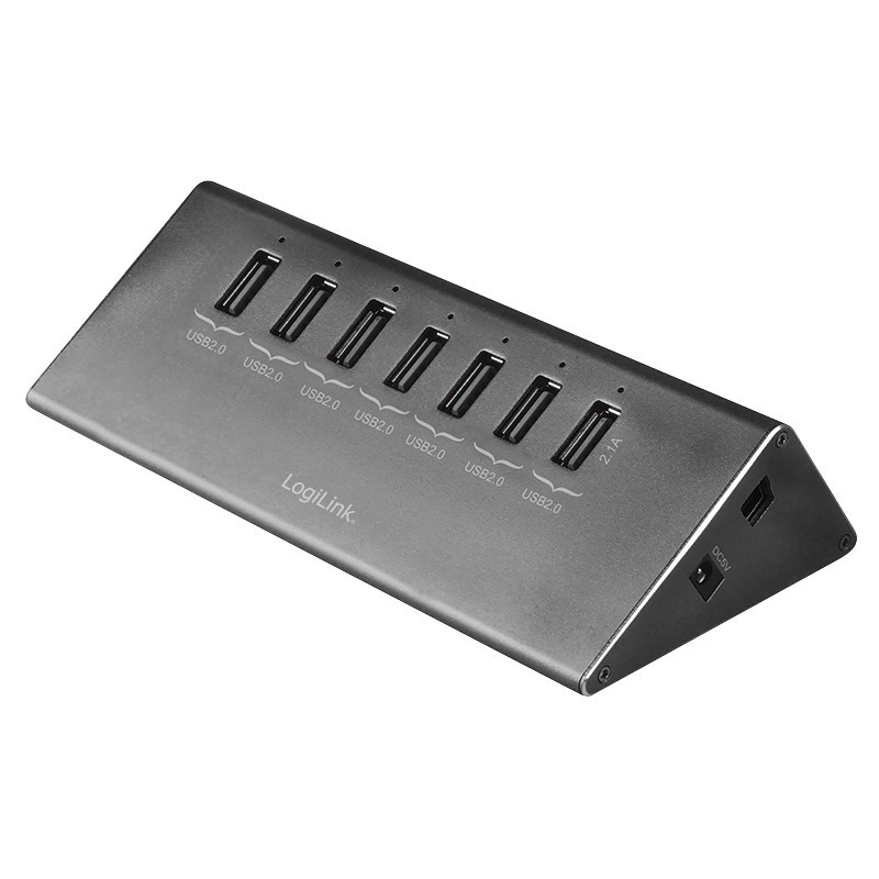 HUB 7 PUERTOS USB2.0+1CARGA RAPIDA LOGILINK UA0225